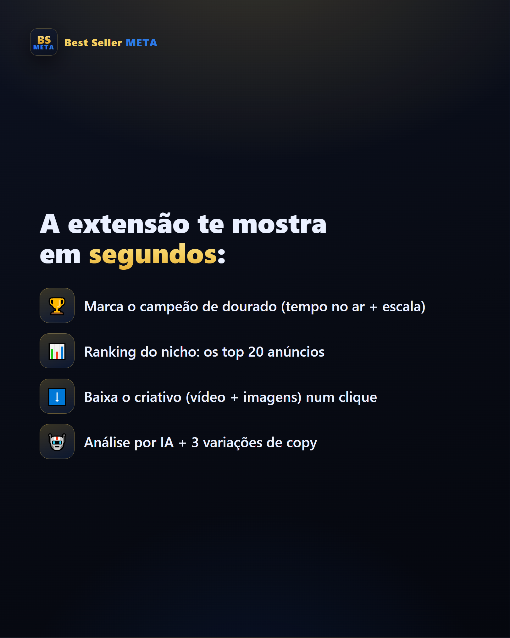 Recursos da extensão